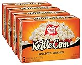 Jolly Time Kettle Corn, Festival Fun Sweet & Salty Glazed Gourmet Microwave Popcorn, 3oz Sharing Bag, 3 Bags Per Carton (3 Ounce (Pack of 12))