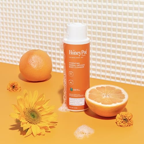 The-Honey-Pot-Company-Body-Wash-for-Women-Grapefruit-Ylang-Ylang-Hydrating-Body-Cleanser-Moisturize-Cleanse-Skin-Free-of-Parabens-Sulfates-15-Fl-Oz