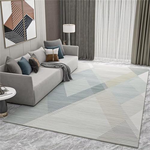 Tapis de salon gris bleu 50x70cm lavable et de conception simple