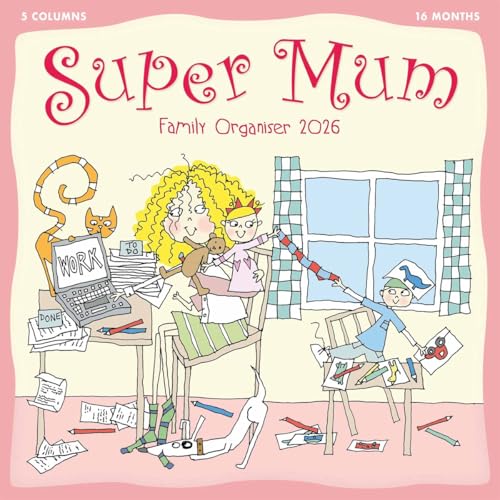 Carousel Worldwide, Super Mum 2026 Wall Planner Calendar, 2026 Calendars
