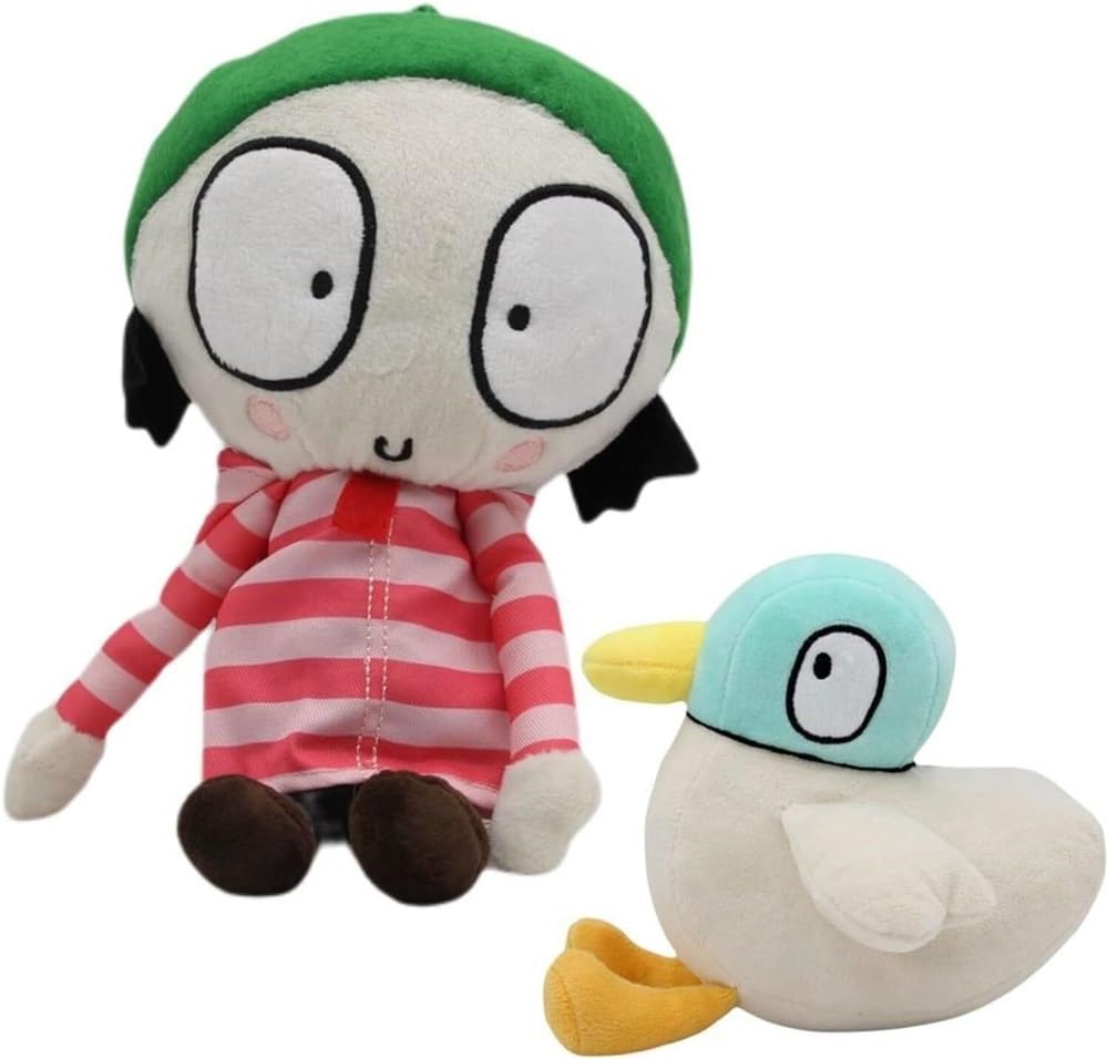 2pcs Cute Sarah And Duck Plush Toys Soft Stuffed Animal