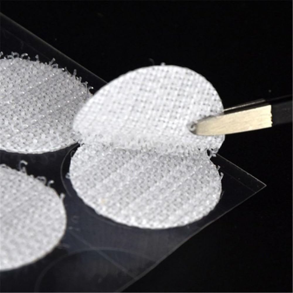 10-25Mm Self Adhesive Fastener Tape Dots Strong Glue Magic Sticker Disc White Black Round Coins Hook Loop Tape - (Color: Black 25Mm 24Pairs)