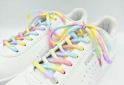 Amazon | RAINBOW SHOELACE かすり染め 伝統工芸 パステルレインボー 