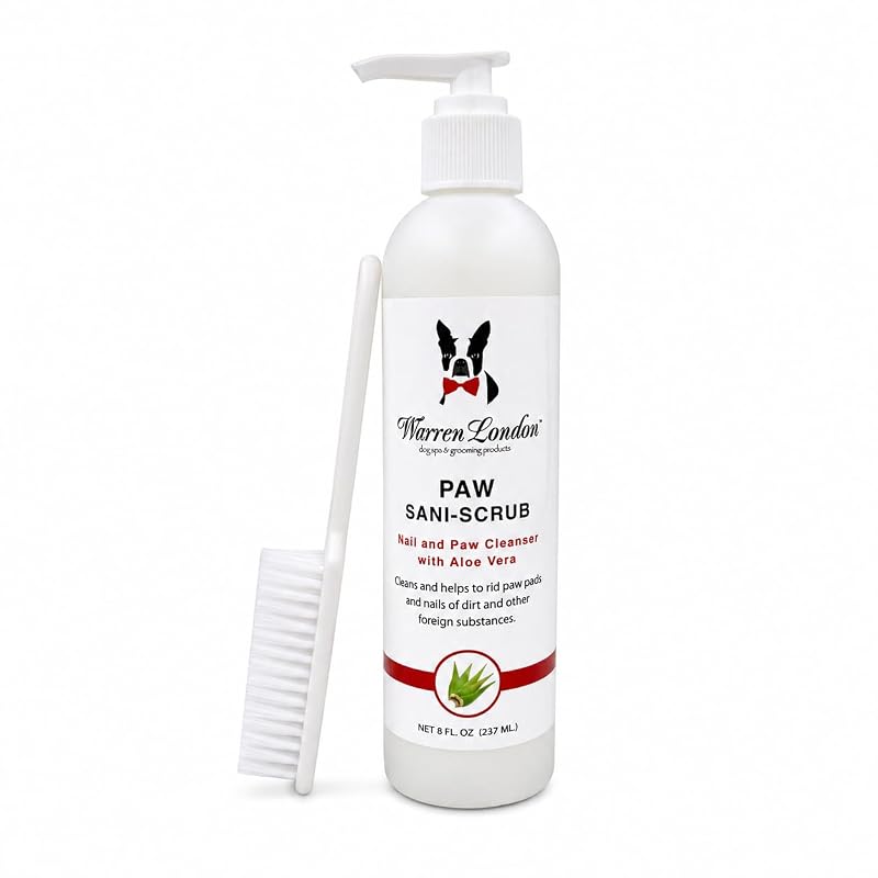 Limpador em Gel para Patas e Unhas de Cães Warren London com Aloe Vera e Escova – 240 mL