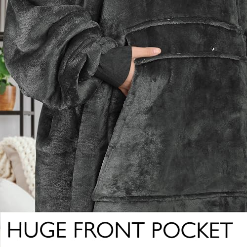 Image of Catalonia Oversized Hoodie Blanket Sweatshirt, Comfortable Sherpa Giant Pullover with Large Front Pocket for Adults Men Women Teenagers Wife Girlfriend