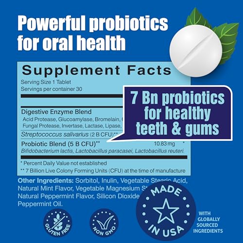 image for Probiotiv Oral Probiotics for Mouth Bad Breath 7 Billion CFU - Chewabl