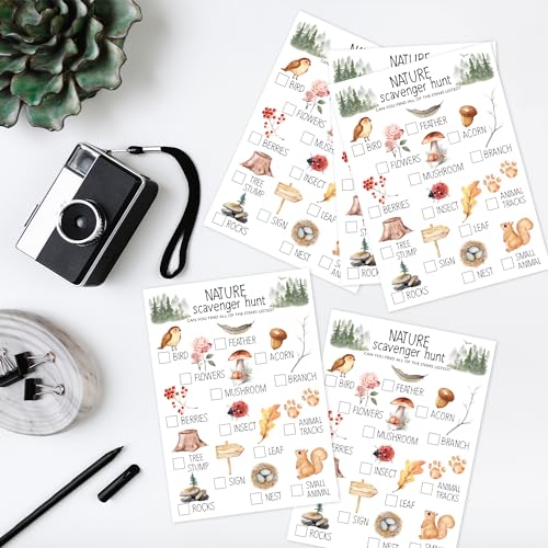 30 Piezas Cartas Búsqueda de Tesoros en la Naturaleza miniatura 3