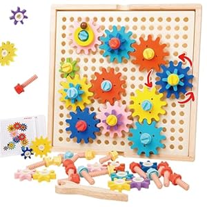 Dr. MUYA Zahnradspielzeug Holzspielzeug Lernspielzeug MMM-813