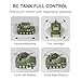 BRRRRT 1/64 RC Battle Tank Set,Remote Control Military Vehicles with Infrared Shoot,RC Tank That Shoots with 330° Rotating Turret and Sound & Lighting for Kids Gift 8+