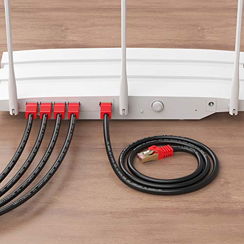 XXONE Outdoor Cat 6 Ethernet Cable 130ft, 26AWG Heavy-Duty Cat6 Networking Cord Patch Cable RJ45 LAN Wire Cable FTP Waterproof Direct Burial