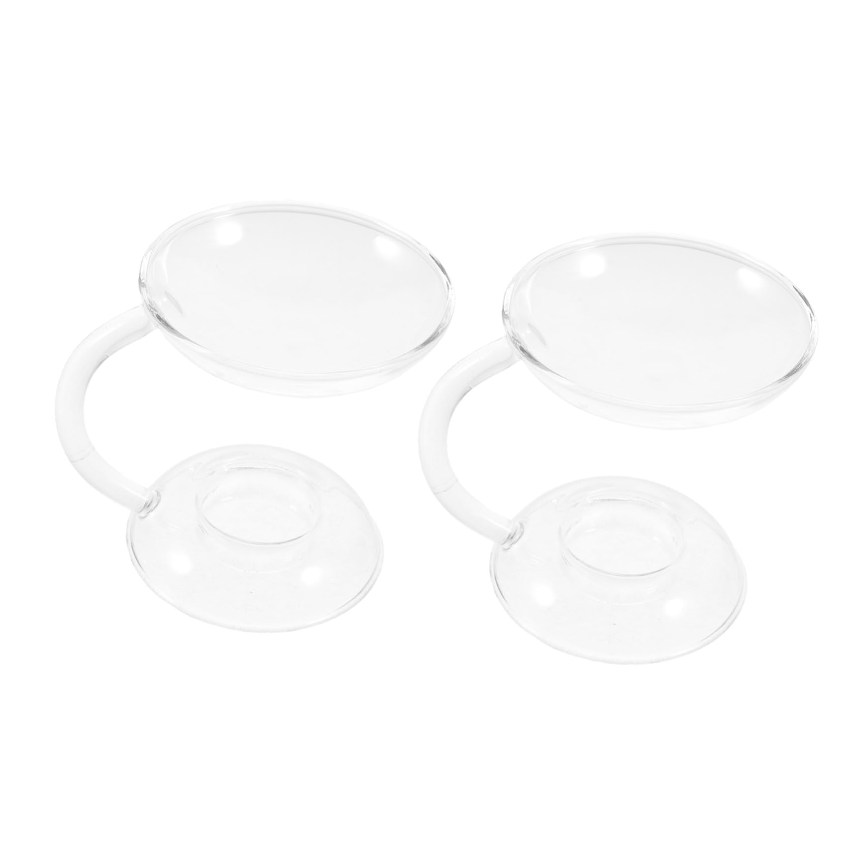 OUNONA 2kawałki Sztuk Szklanych Podgrzewaczy Do Świec Tealight Aromatyczny Palnik Olejki Eteryczne Elegancki i Stylowy Świecznik Do Dekoracji Wnętrz Idealny Przyjęcia i Wieczory