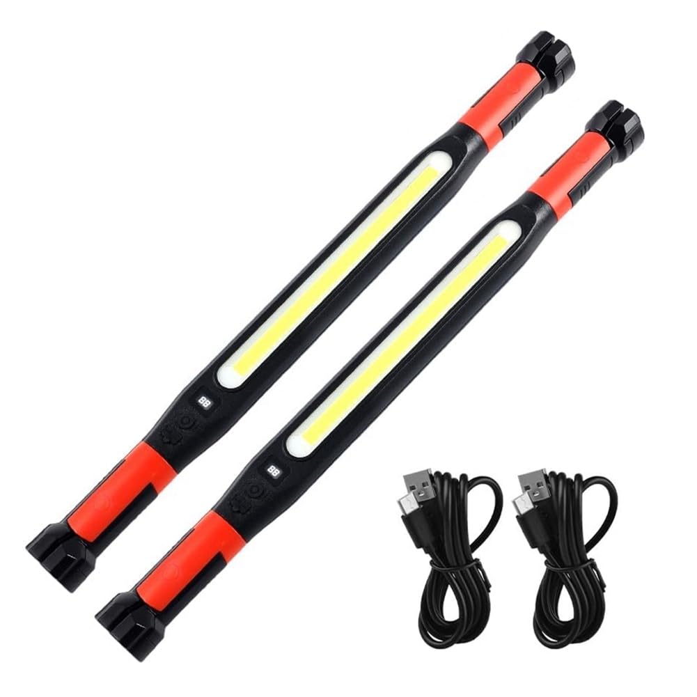 IJSDNVJNDX Magnetic Work Light Bar, Under Hood Rechargeable LED Light Accessory for Car Repairing, 2 Packs