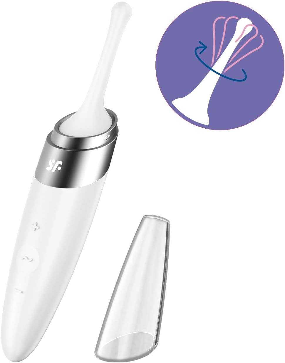 Satisfyer Twirling Delight Vibrator Sex Toy | Adult Toys for Women | Tip Vibrator with 40 Vibration Combinations | Vibrating Sexual Pleasure Device | Stimulation Vibrators (White)