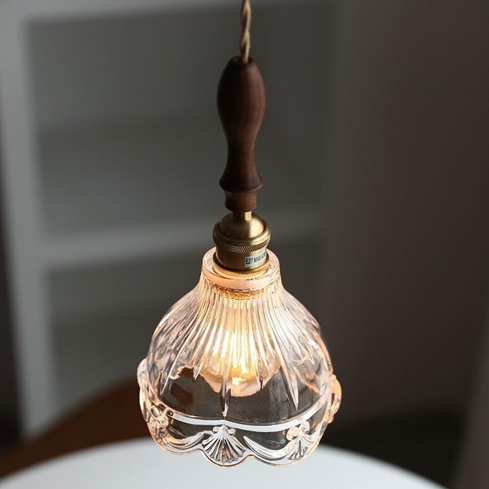 Lustre suspension luminaire réglable en cristal et laiton vintage