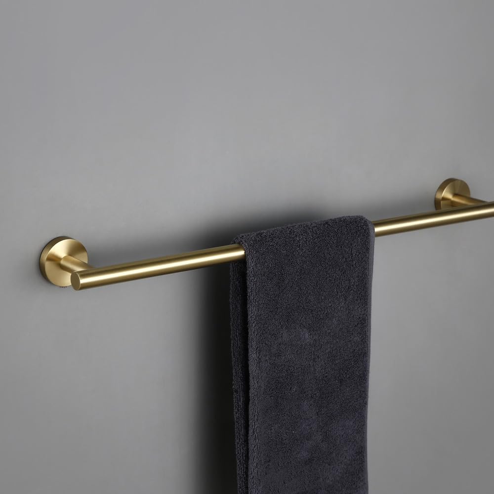Juego de Accesorios de baño de Oro Cepillado, Kit de Hardware, Montaje en Pared, toallero de Mano, Soporte para Rollo de Papel higiénico, Gancho para Bata, 1