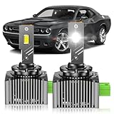 TOPLYGS D3S HID Bulbs Fit for Dodge 2011-2020 Charger 2015-2020 Challenger High&Low Beam, 24000LM 6000K Cool White, Plug and Play, Pack of 2