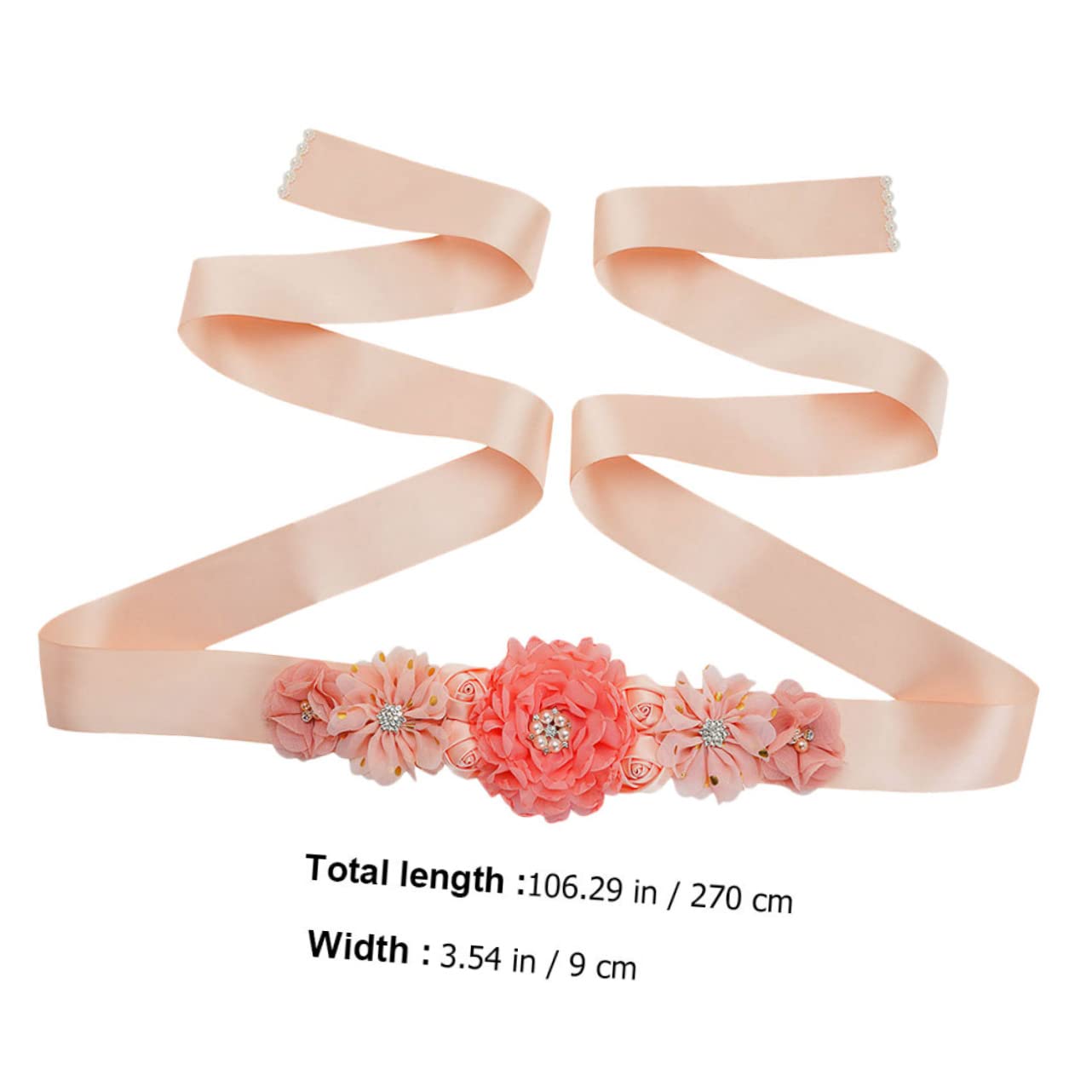 SOIMISS 2piezas Cinturón De Flores Para Mujer Accesorio De Moda Para Bodas y Sash Para Embarazadas y Fotografía