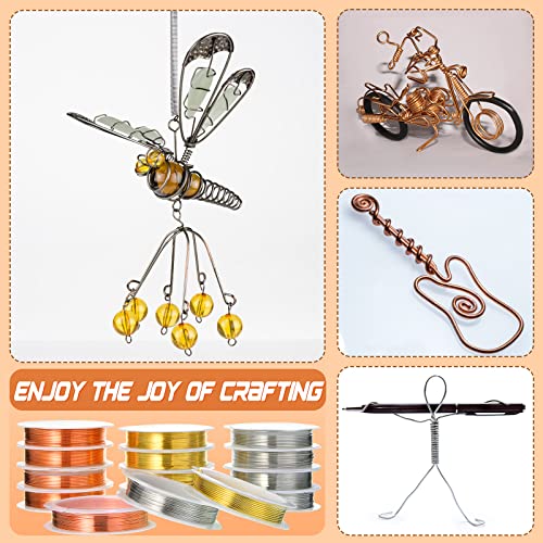 Mixweer PRI-MIXWEER-34687 15 Pcs 5 Size Copper Wire 18 20 22 26 32 Gauge Jewelry Wire Tarnish Resistant Wire thumb #4