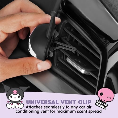 Image of Sanrio Kuromi Car Air Freshener for Cars Trucks SUVs, Hello Kitty and Friends Cute Car Accessories for Women Car Decor Hello Kitty Car Accessories, Replaceable Scent Pods - Midnight Lavender Scent