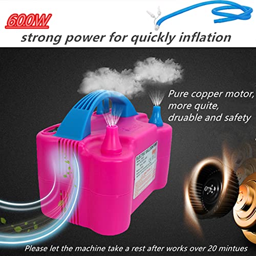 Elleck Balloon Pump, Portable Dual Nozzle Ballon Inflator Pump For Balloons 110V 600W Electric Air Pump Blower thumb #3