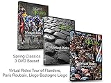  3 Primavera Classics Turbo formación DVD Boxset – Tour De Flandes, Paris Roubaix cartucho para entrenador DVD para entrenador