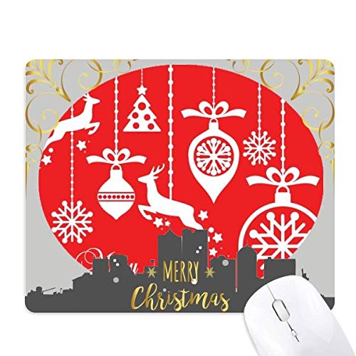 Nuit de Noël tapis de souris en caoutchouc festival du flocon pour ordinateur