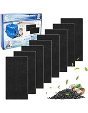 Cunina Cat Litter Box Filter Compatible with Van Ness Cat Litter Box Hooded Extra Large CP7, Cat Litter Odor Control Filters Replacement, Charcoal Carbon Filter for Cat Litter Boxes Pans 8 Pack