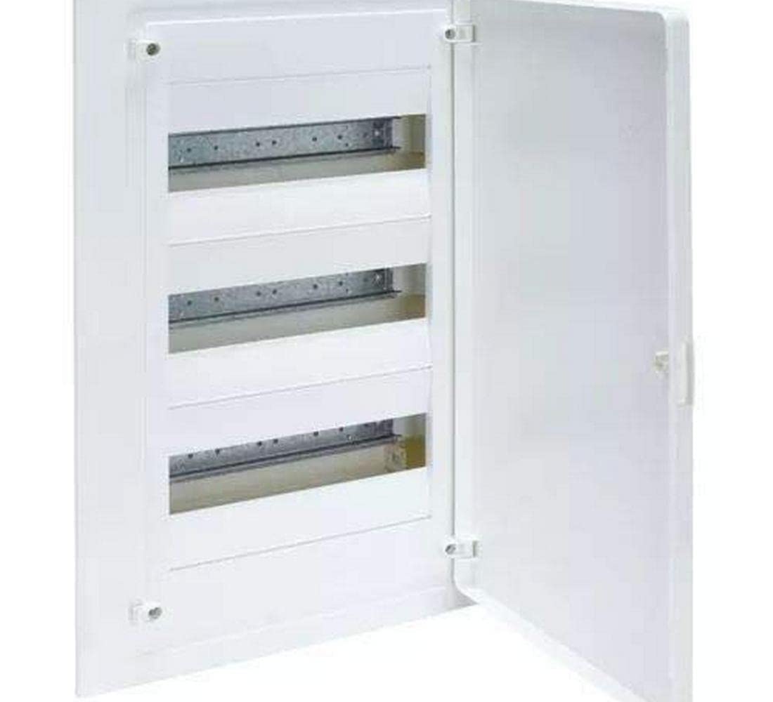 Caja empotrable golf serie VF, 3 filas, 36M, puerta op. blanca, regleta y chasis
