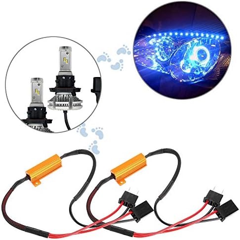 Led Headlight Decoder 2Pcs H7 Canbus Resistor Car LED Decoders for H7 Headlight Anti Hyper Flash No Error Load Resistor Wiring