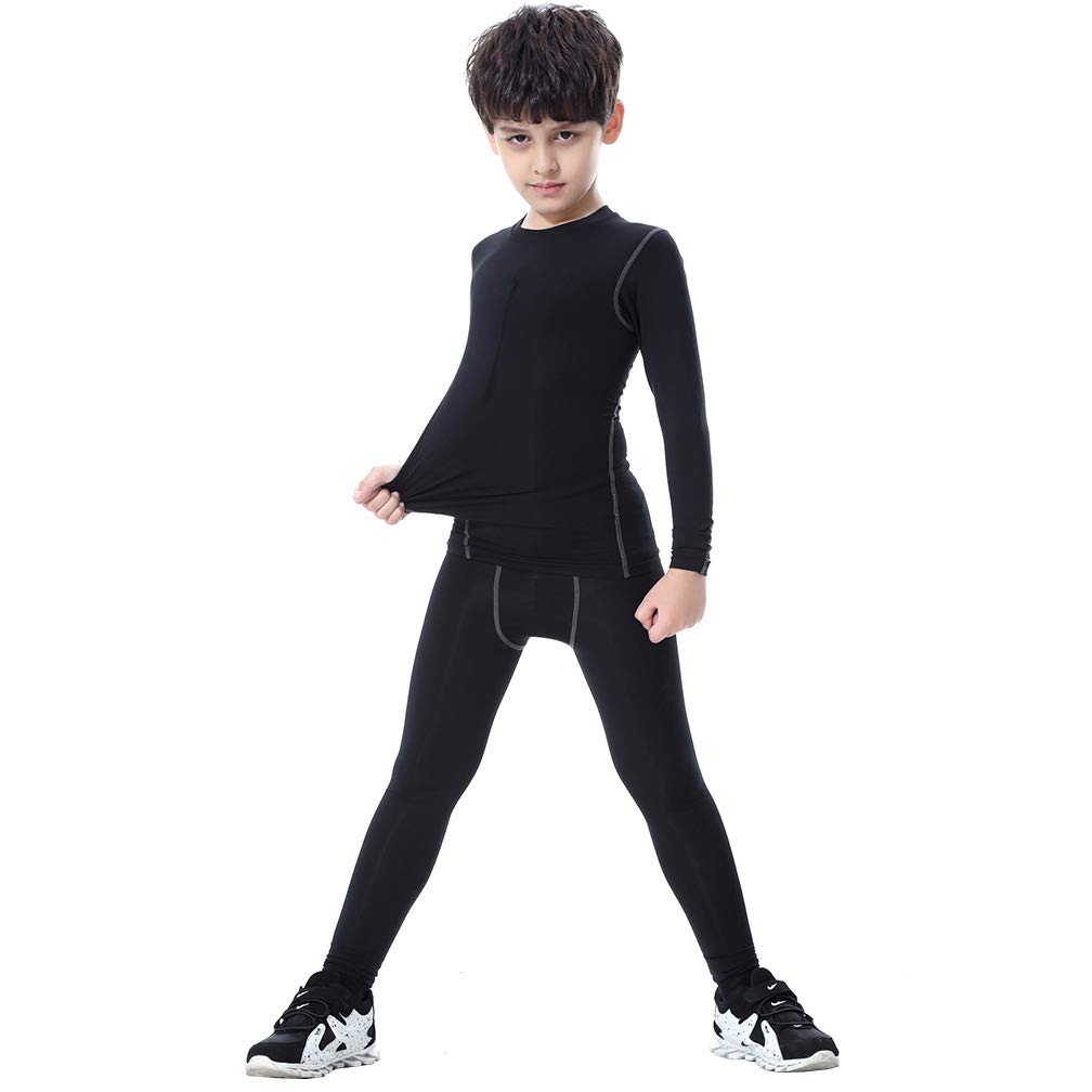 Conjunto de ropa interior térmica para niños de 2/3/4/5 piezas de compresión deportiva y camisas, capa base, ropa interior térmica