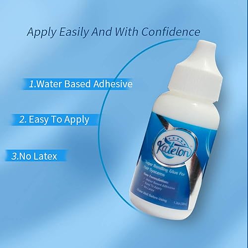 Miniatura 4 de Pegamento adhesivo de 1.3 onzas para pelucas de encaje y piezas de cabello de repuesto de agarre fuerte, pegamento adhesivo de encaje invisible