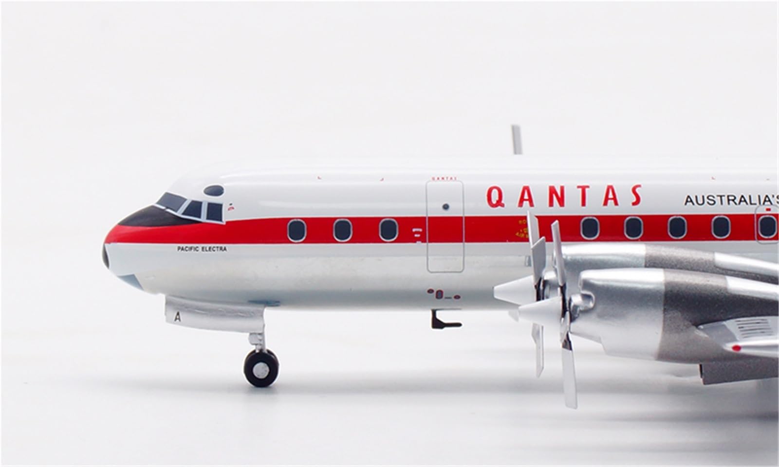 Vantor Réplica de Modelos de Aviones para Qantas Lockheed L-188 VH-ECA Diecast Escala 1:200 - Réplica de avión terminada de 15 cm en Miniatura