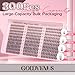Goddvenus Lash Clusters Wispy 9-14mm Eyelash Clusters Natural DIY Cluster Eyelash Extensions Lash Individual 300pcs Short C Curve