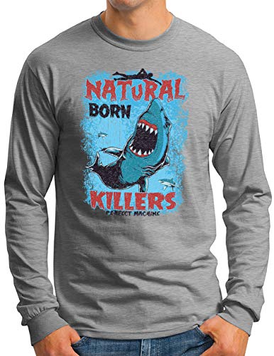T-shirt à manches longues OM3 protégeant du frais avec imprimé grand requin blanc XL