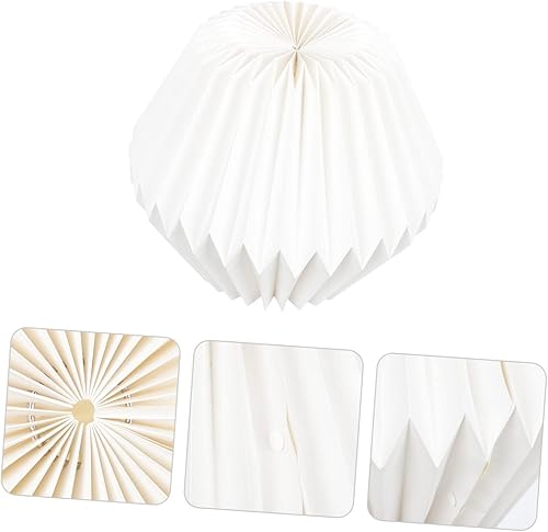 Miniatura 7 de NOLITOY 2 unids hecho a mano linterna de papel pantalla moderna simple cubierta de luz decorativa para decoración del hogar fácil almacenamiento