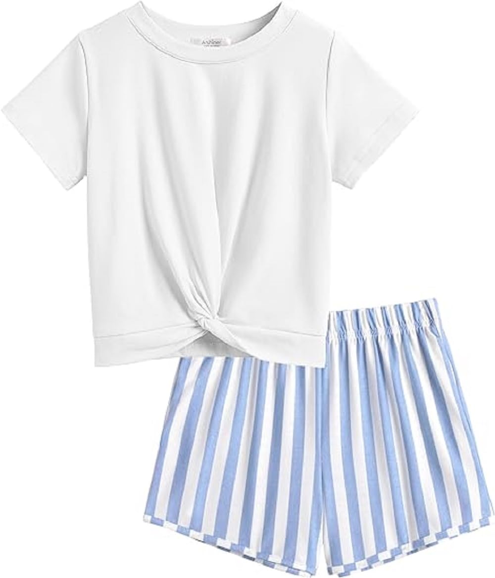 Arshiner Niñas Batik Ropa Torcer Conjuntos De Manga Corta Camisetas Con Pantalones Cortos Conjuntos Deportes Ocio Moda Tie-dye Niños Verano Ropa Conjunto para Niñas 3-14 años