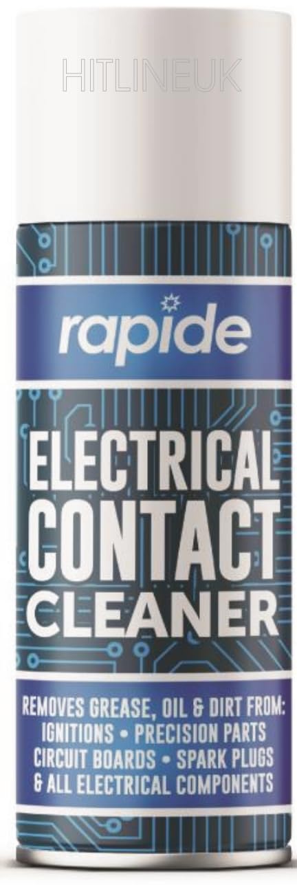 HitlineUK ELECTRICAL CONTACT CLEANER CLEANING SPRAY AMP GUITAR Hi-Fi SWITCH CIRCUIT DUAL LUBE (200ML)