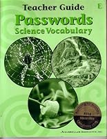 Passwords Science Vocabulary Teacher Guide E 0760942811 Book Cover
