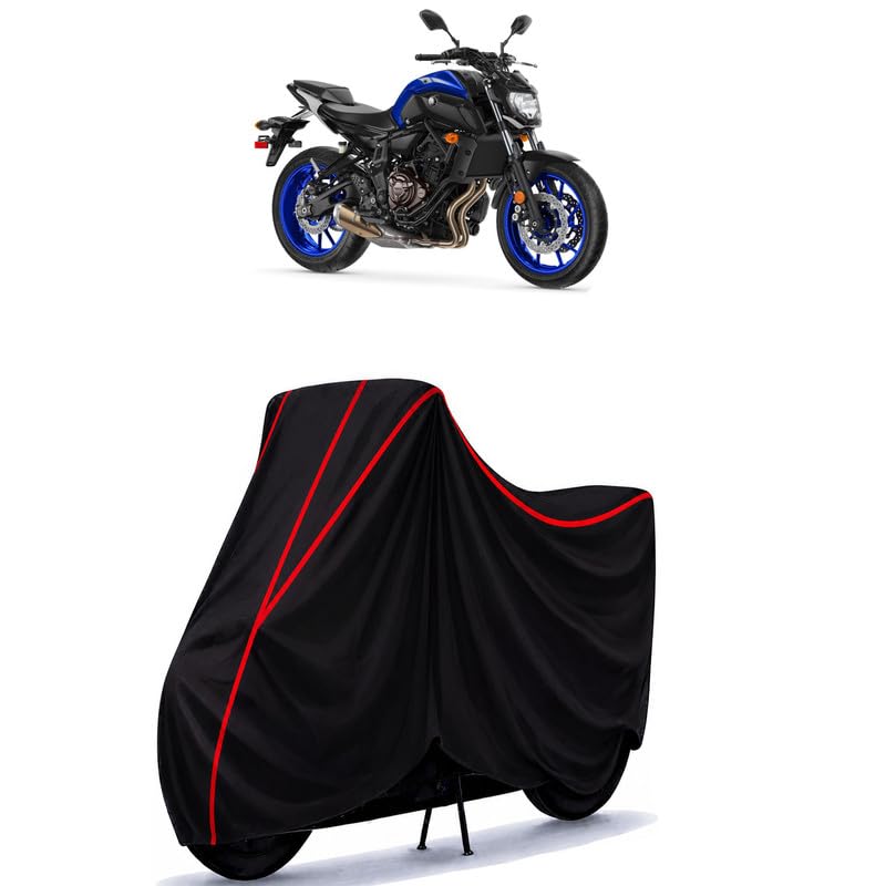 Image of MT 15 V2 Deluxe Water Resistant Bike Cover for All Motorcycles & Rain | Heavy Duty Taffeta Fabric | UV Protection, Dustproof, Scratchproof | All Weather Two Wheeler Body Cover with Elastic Bottom