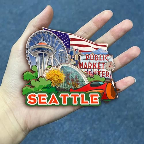 Imán decorativo para refrigerador de Seattle 4x3 pulgadas miniatura 2