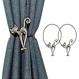 ★【Schlichtes und elegantes Design】: Elegant Katze Vorhang Raffhalter, schöner dekorativer Vorhanghalter. einfach zu verwenden diese vorhang schnallen auf jede weise, die sie wollen, ohne ihre wände zu beschädigen.