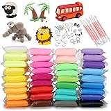 HB HOMEBOAT Modeling Clay Air Dry DIY Ultra Light Molding Clay , Toptops 36 Colors Soft Magic Plasticine Craft Toy with Tools, Best Kids Gift for Any Holiday
