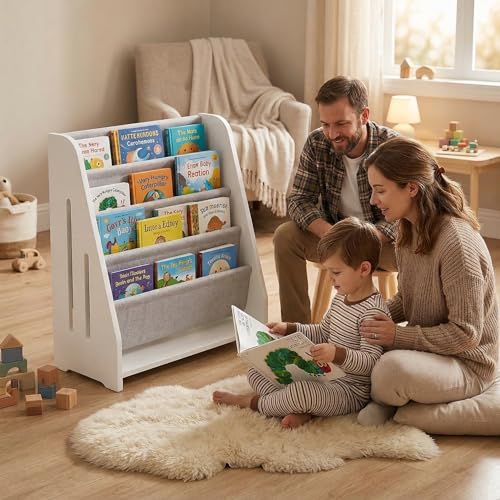 Image of Wood Kids Bookshelf,SnowfallWhite