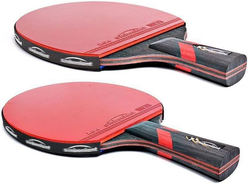 Professional Ping Pong Paddles, 9-Layer Carbon Bottom Table Tennis Paddles, 7-Star Performance Table Tennis Racket Set for Training