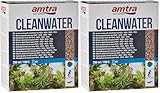 Amtra Cleanwater - Resina Assorbente per inquinanti organici (NH3 NO2 NO3 PO4) in acquari d'Acqua Dolce e Marina, Formato 250 ml (Confezione da 2)
