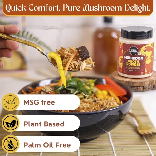 Image of Urban Platter Mushroom Bouillon & Broth Powder, 200g (Plant-Based | Instant Soup Base | MSG-Free | Umami-Rich)
