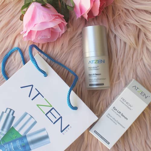 Atzen Renew Eye Lift Serum | Organic Under Eye Cream For Dark Circles And Puffiness | Sun Damaged & Congested Skin | Hyaluronic Acid From Mushrooms | Paraben & Cruelty Free (0.5 Oz) #TOP4