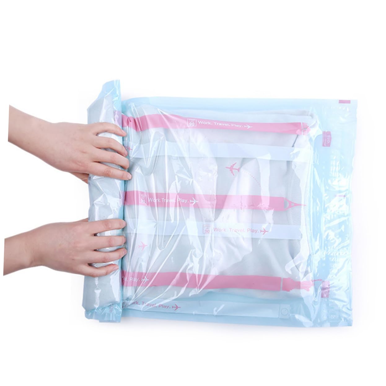 4 Bolsas de Almacenamiento al vacío, Bolsas de Almacenamiento de Ropa, Bolsas de envasado al vacío, Bolsas de Sellado al vacío Reutilizables, Organizador de Ahorro de Espacio, Bol
