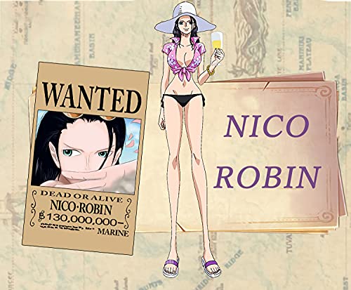 One Piece Wanted Posters, New Edition, Straw Hat Pirates Crew Luffy Chopper Zoro Nami Usopp Sanji Jinbe Franky Brook Robin(10pcs)