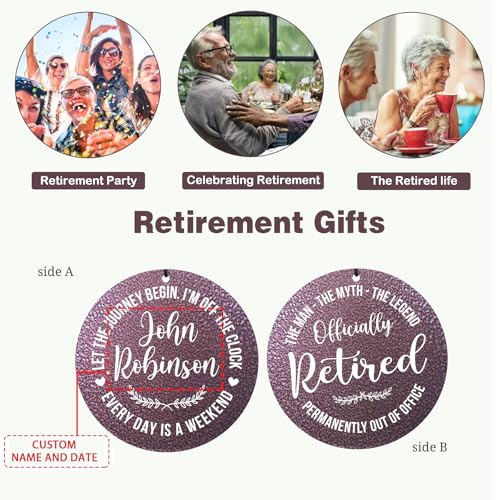 Image of ASTARIN Custom Retirement 36 inch Wind Chimes for Women Man 2024, Happy Retirement Gift Going Away Farewell Gifts for Teacher Coworkers Mom Dad Nurse Boss, Personalized Wind Chime Retiree Gift Ideas